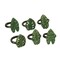 Set of 6 Cast Iron Tropical Leaf Napkin Rings Decorative Dining Decor